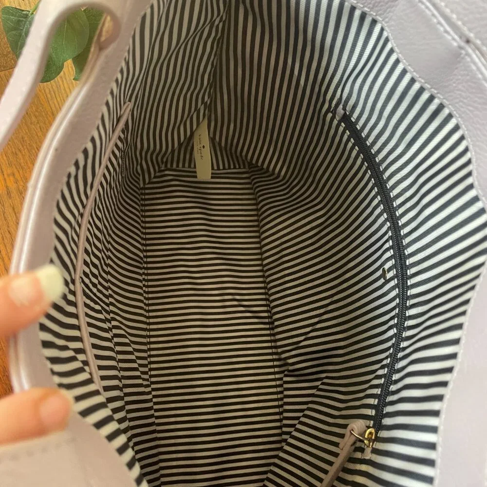 Kate Spade Lita Street Scallop Andrea leather tote Lilac/Lavender - Picture 6 of 12